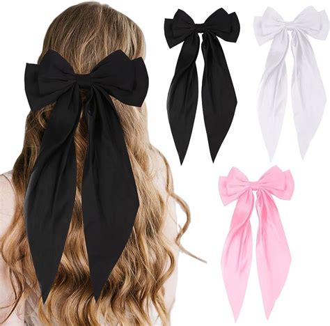 black hair bow for women.